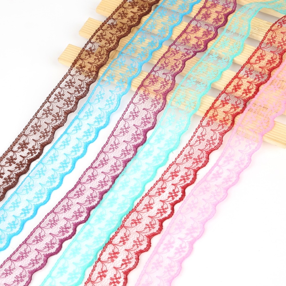 Cuộn Dây Ruy Băng Ren Rộng 2cm Dài 10 Yard Dùng Để Thêu Trang Trí Quần Áo