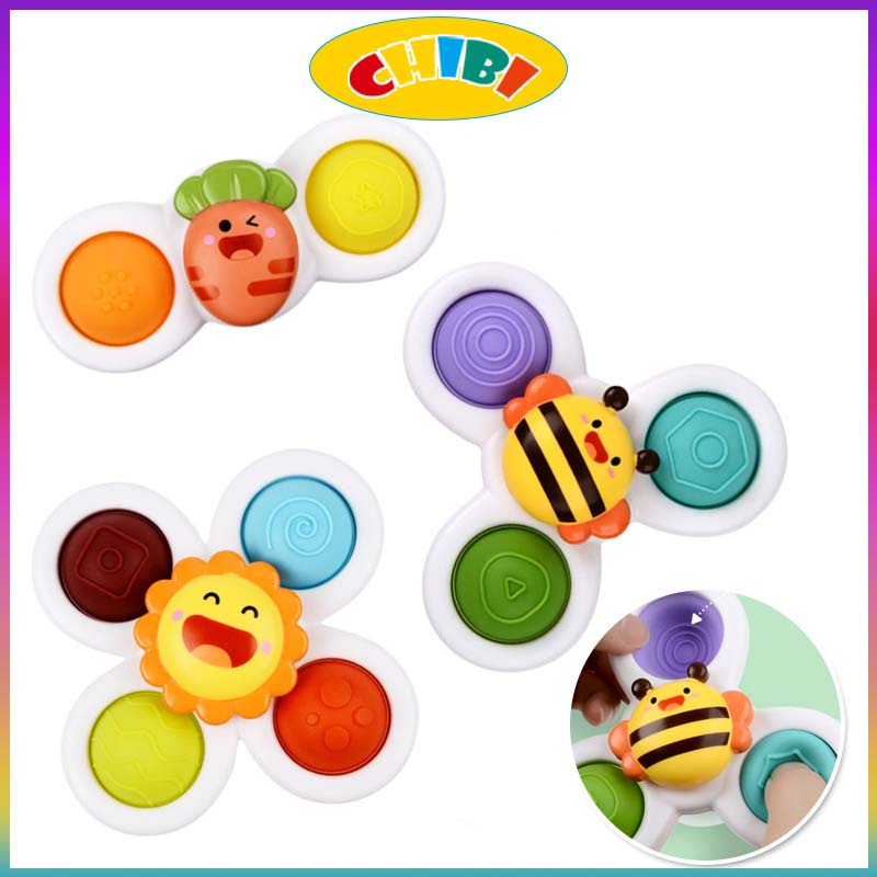 Đồ chơi cho bé bộ 3 con quay spinner hình côn trùng, Fidget Spinner động vật biển vui nhộn chi bi shop