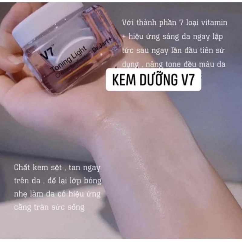 Kem Dưỡng Trắng, Hỗ Trợ Giảm Thâm Mụn, Nám Da Dr.Jart+ V7 Toning Light