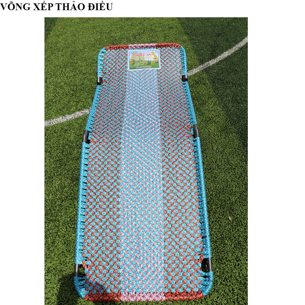 Giường xếp khung tròn rộng 72cm sơn tĩnh điện dây đan đài loan thương hiệu Võng Xếp Thảo Điều -G1