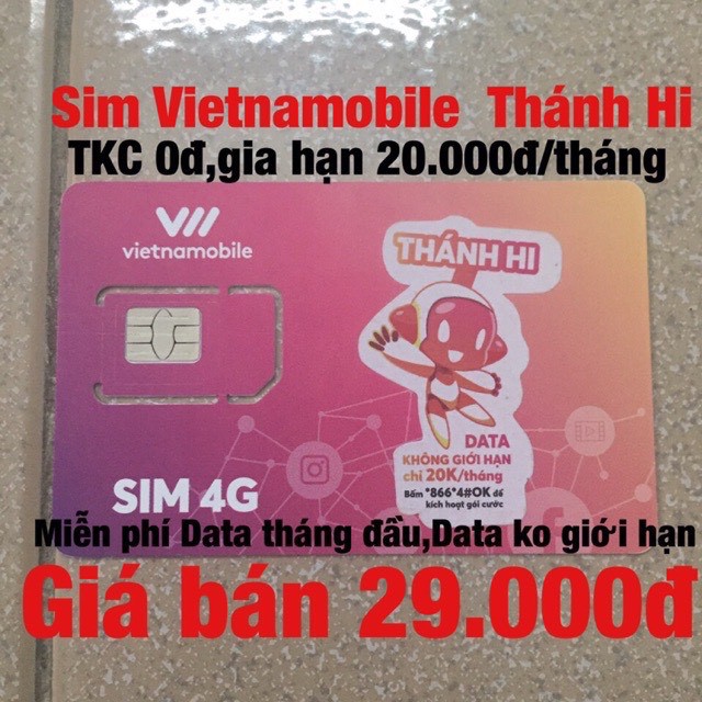 Sim số 4G vietnamobile gói cước thánh hi