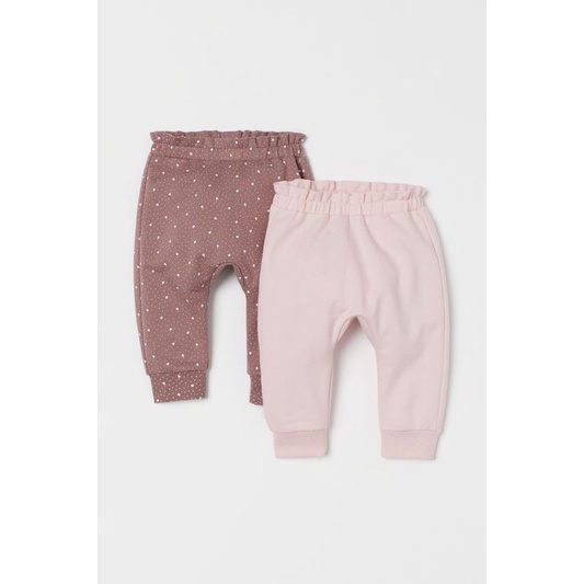 Set 2 quần nỉ bé gái HM AUTH size 6-9m