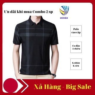 áo polo nam cao cấp áo thun nam cổ bẻ tay lỡ đẹp có form rộng cho người trung niên P01