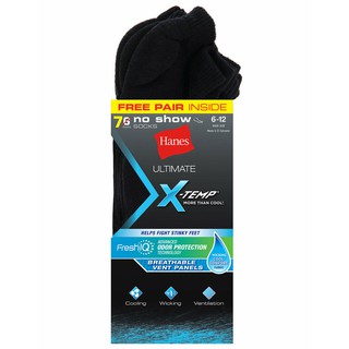 Bộ 7 đôi tất (vớ) nam Hanes Ultimate X-Temp No Show Socks (Mỹ)