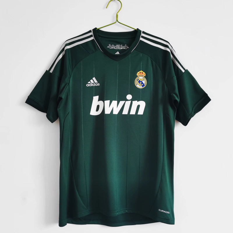Áo Thun Thể Thao Tay Ngắn In Logo Real Madrid Phong Cách Retro 2012 / 13 AAA