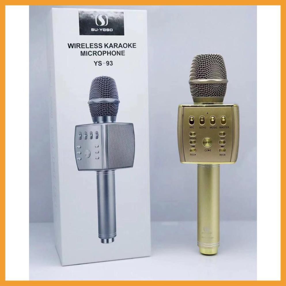 ☢️MẠI DÔ☢️ Micro Karaoke bluetooth YS 95 kết nối bluetooth Tích Hợp Loa Bass Không Dây Dùng Hát Tại Nhà Hoặc Livetream