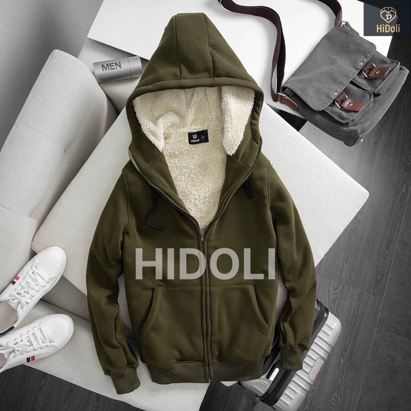 Áo hoodies nam lót lông. áo lót lông cừu nam cao cấp cực ấm kiểu dáng hàn quốc siêu hot 2022 HIDOLI