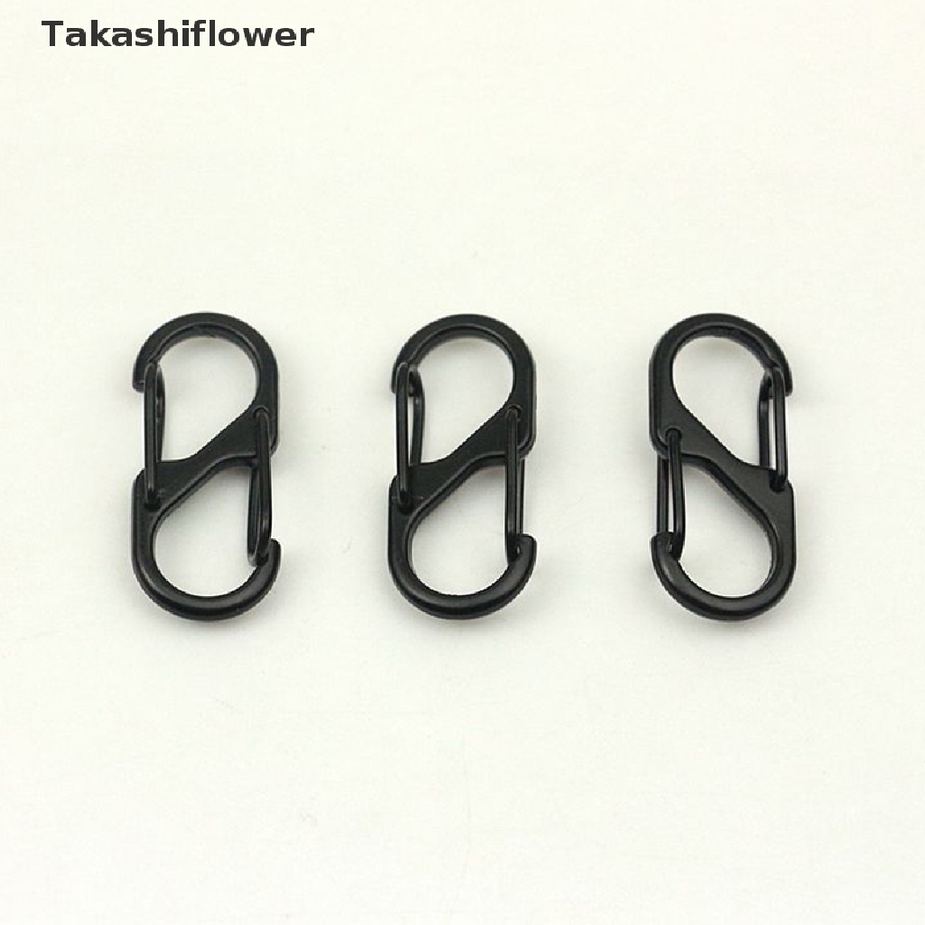 Móc khóa mini chữ S bằng thép không gỉ tiện lợi cho du lịch cắm trại