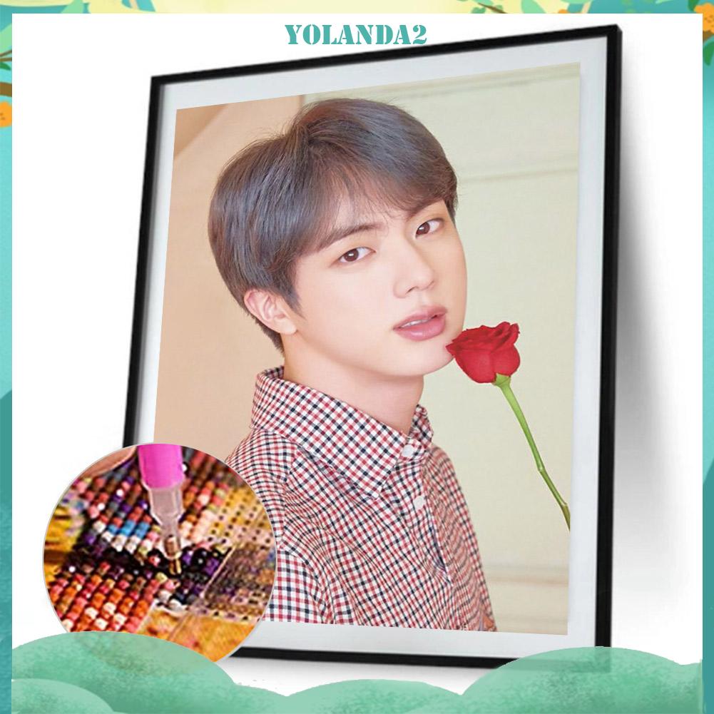 Bộ tranh đính đá 5D 30x40cm DIY hạt tròn nhân vật nổi tiếng quà tặng trang trí nội thất nghệ thuật