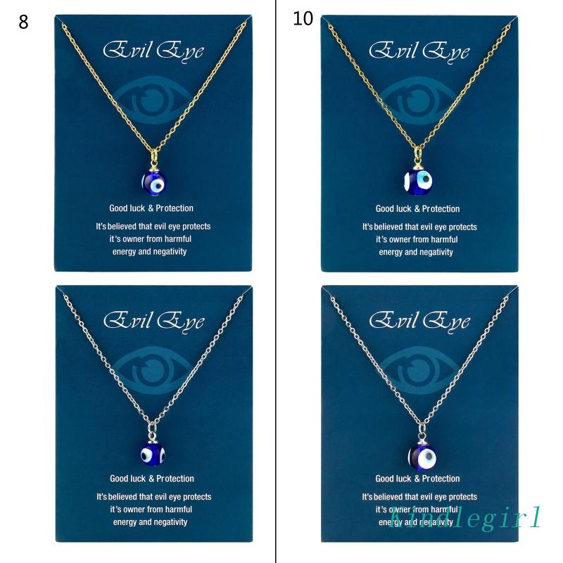 Vòng cổ Mặt Kính Bùa May Mắn Khắc Chữ Good Luck Cho Nam Và Nữ