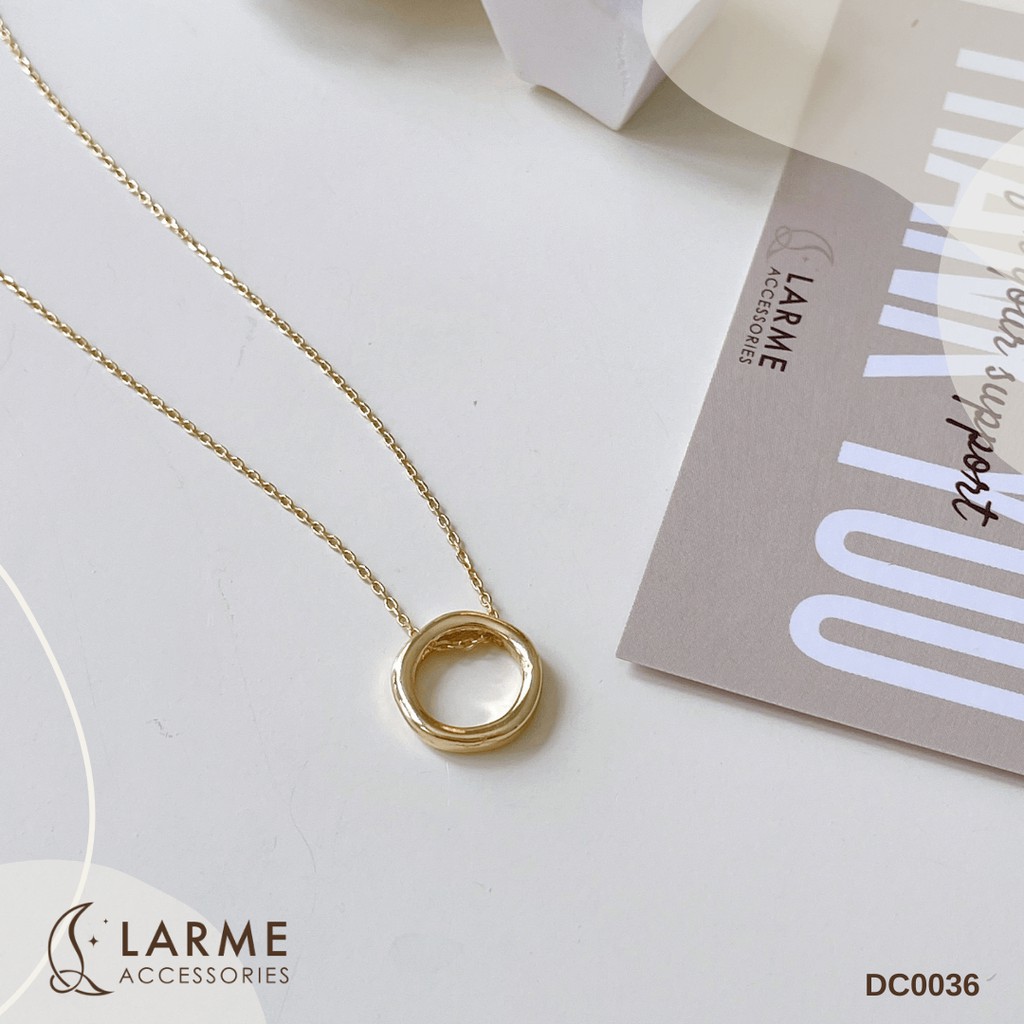 Dây chuyền, vòng cổ titan mạ vàng thiết kế đơn giản sang trong Larme Accessories - DC0036