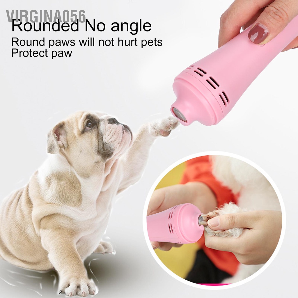 Có thể bán buôn Máy mài móng tay cho chó chạy bằng điện cắt tỉa USB Pet Claw Grooming làm mịn Virgina056 Hàng giao ngay