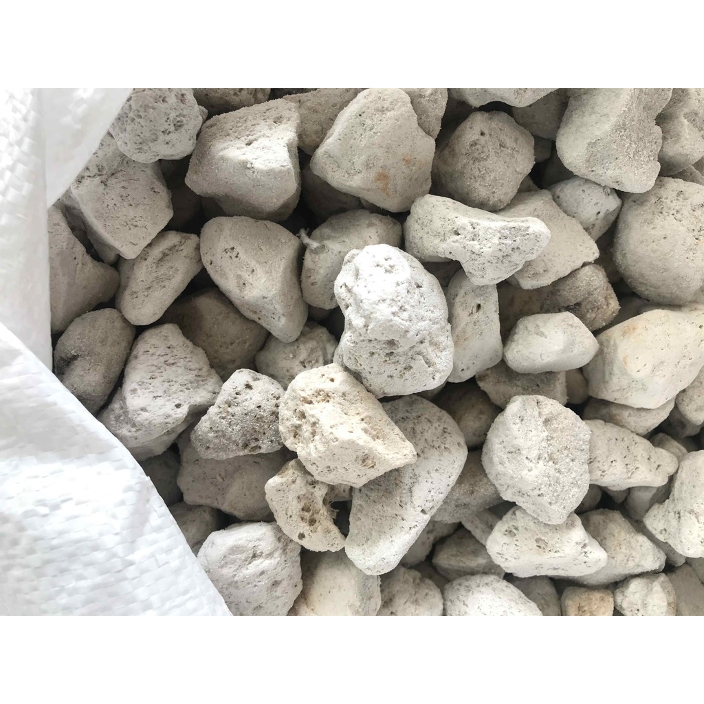 nham thạch trắng kt 2-4cm ( 100g ) ( đá lông vũ )
