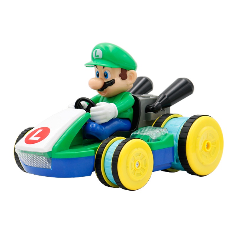Xe đua điều khiển từ xa phong cách Super Mario có đèn và nhạc 21cm 2.4g