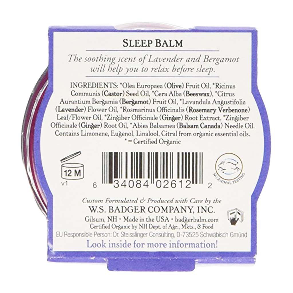 Sáp dầu hữu cơ giúp ngủ ngon BADGER Sleep Balm organic giúp dễ ngủ an toàn cho người lớn và trẻ em - 21g 56g