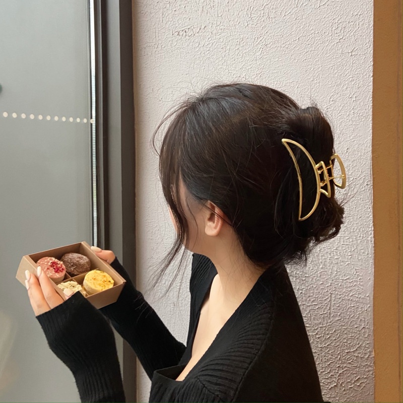 Kẹp Tóc Dài Bằng Kim Loại Phong Cách Hàn Quốc Thời Trang