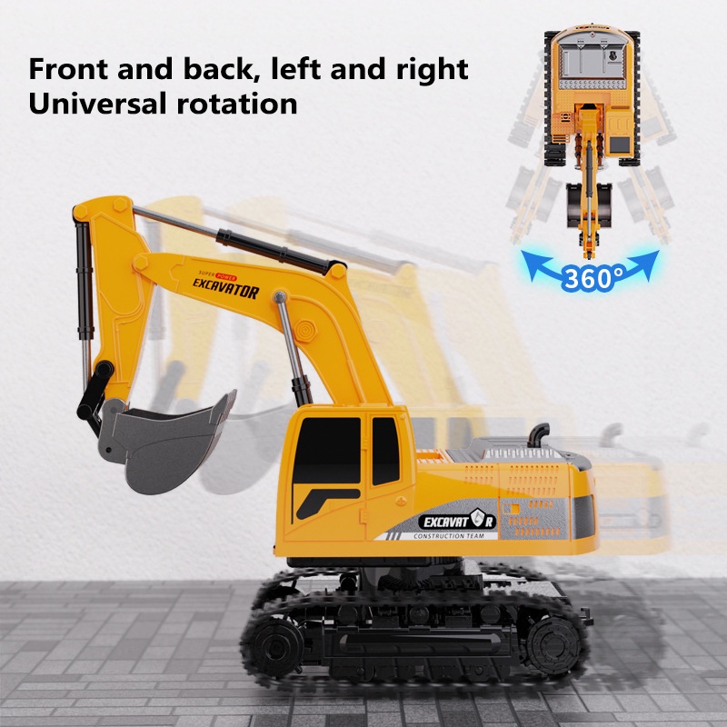 Mô Hình Xe Cần Cẩu Điều Khiển Từ Xa 2.4G 6CH Bằng Hợp Kim