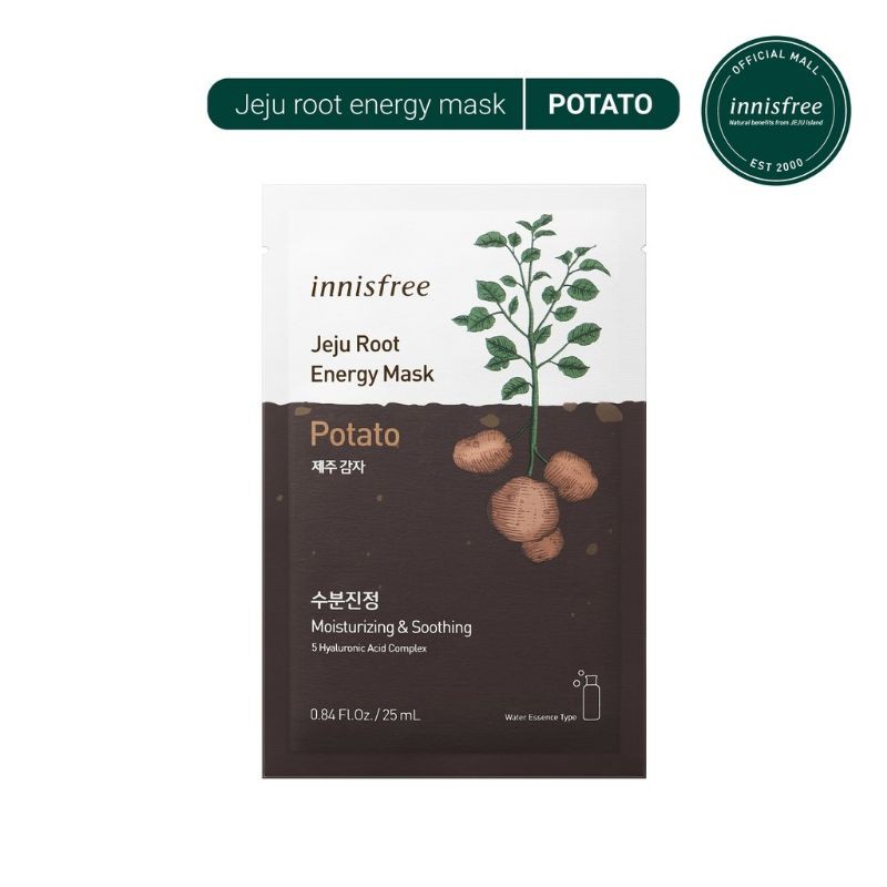 Mặt nạ giấy chăm sóc da từ rau củ innisfree Jeju Root Energy Mask 25ml | Thế Giới Skin Care
