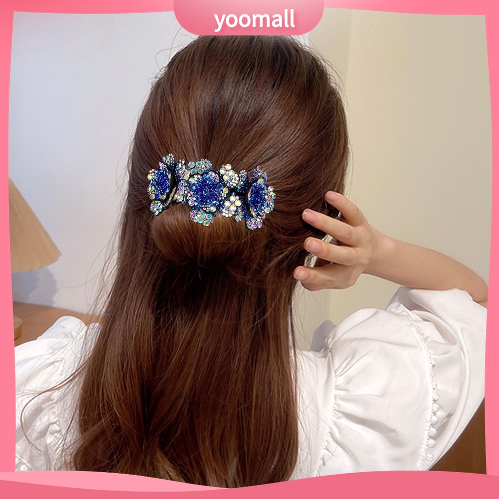 Yomall♡ Kẹp Tóc Càng Cua Đính Đá Nhiều Màu Sắc Tạo Kiểu Tóc