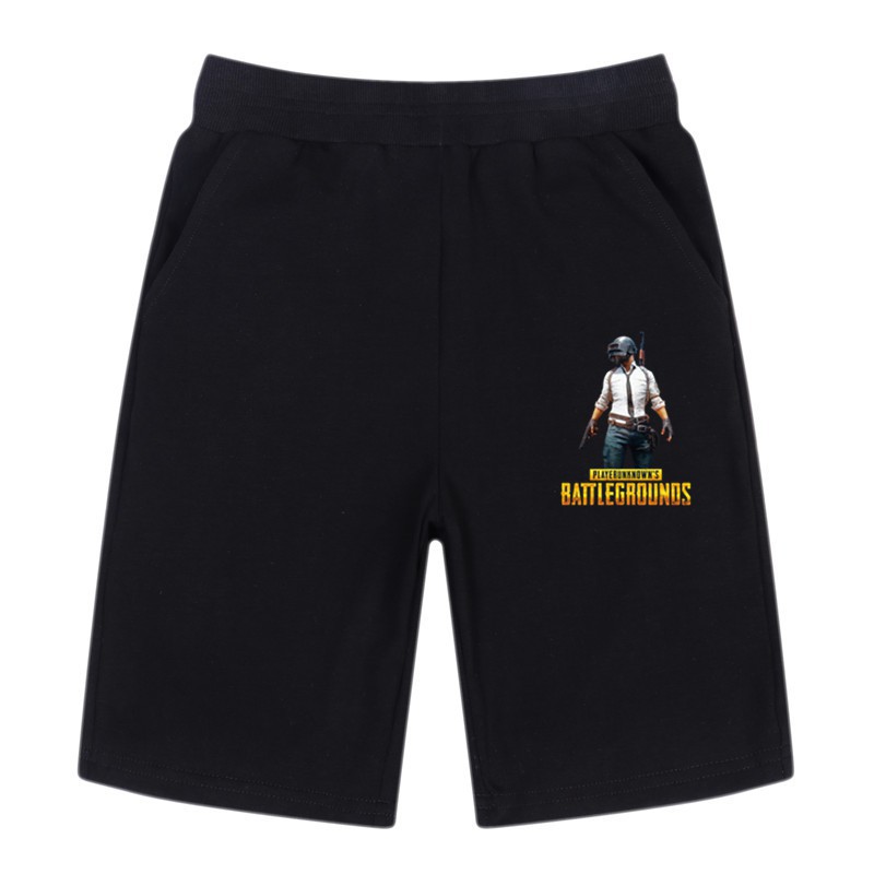 Quần short cotton in Logo game PUBG cho bé trai