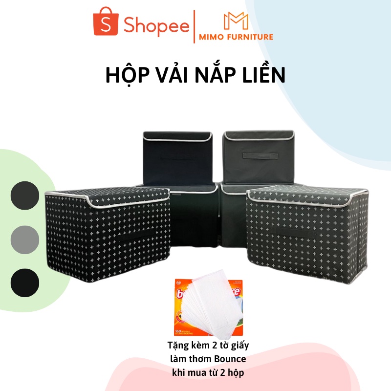 Hộp Đựng Quần Áo, Túi Đựng Quần Áo Có Nắp Gấp Gọn Vải Không Dệt Chống Nước Dày Dặn