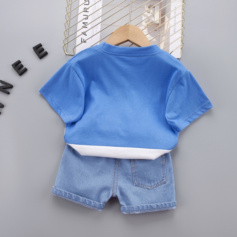 Bộ Trang Phục 2 Mảnh Gồm Áo Thun Và Quần Ngắn Họa Tiết Hoạt Hình Thời Trang Mùa Hè Dành Cho Bé Trai Và Bé Gái 1 2 3 4 5 Tuổi