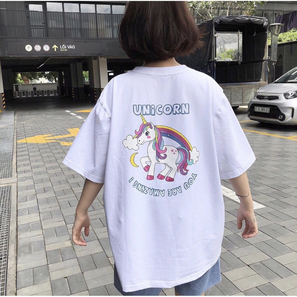 Áo Thun UNICORN NGỰA 1 SỪNG 4 Màu Unisex 1hitshop | BigBuy360 - bigbuy360.vn