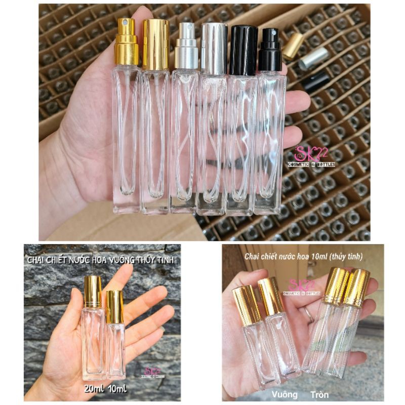 Set 10 CHAI CHIẾT NƯỚC HOA 10ml/20ml VUÔNG/TRÒN | BigBuy360 - bigbuy360.vn