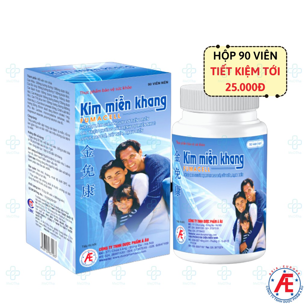 Kim Miễn Khang - Hỗ trợ Lupus Ban Đỏ, Vảy Nến, Bệnh Tự Miễn (Hộp 90 viên / 180 viên) [Chính Hãng]