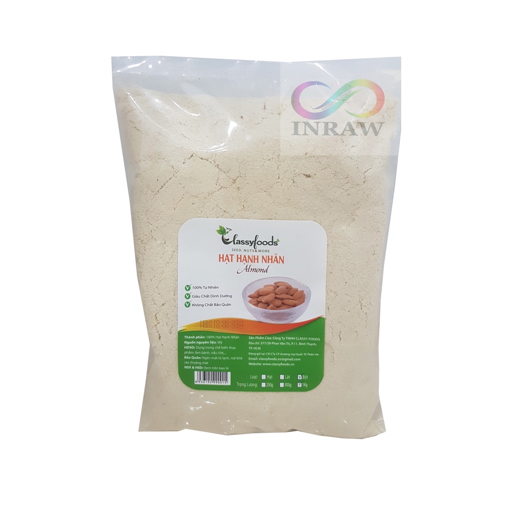 Hạnh Nhân Bột Nhập Khẩu  Túi 1kg  - Almond Flour