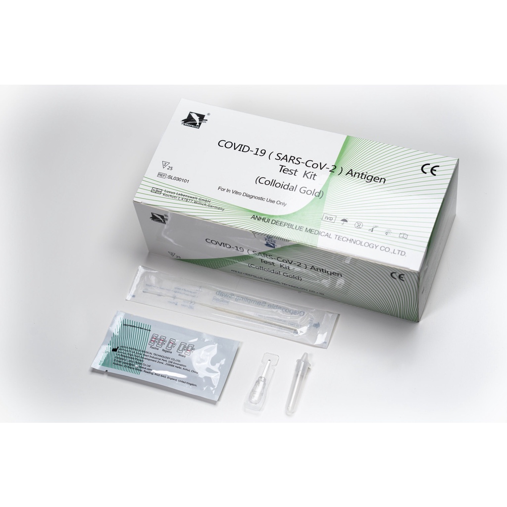 Test nhanh 1 Bộ Diagnosis Antigen Colloidal Gold Test Kit -Test nhanh dịch hầu- Công nghệ Đức - Bộ Y tế cấp