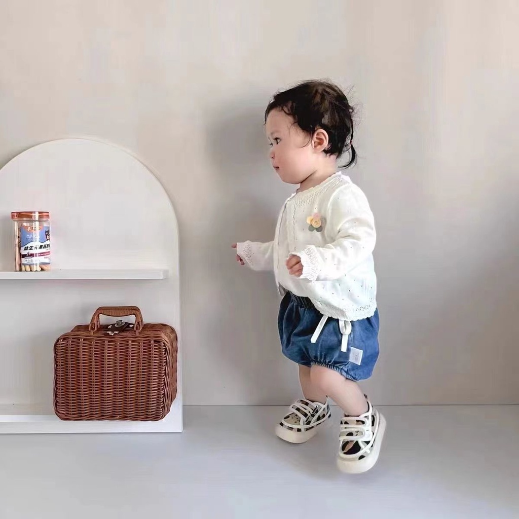 Áo Cardigan Dệt Kim Mỏng Chống Chảy Xệ Thời Trang Mùa Hè Cho Bé Gái