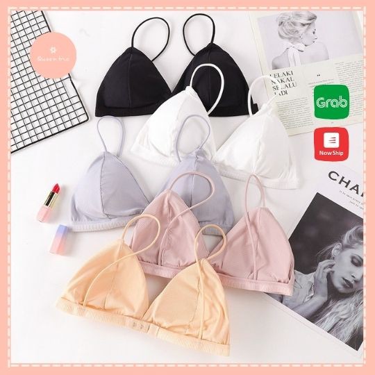 Áo ngực bra 2 dây mảnh, Áo Bralette dây nhỏ dễ thương, Áo bra cao cấp, Queennga