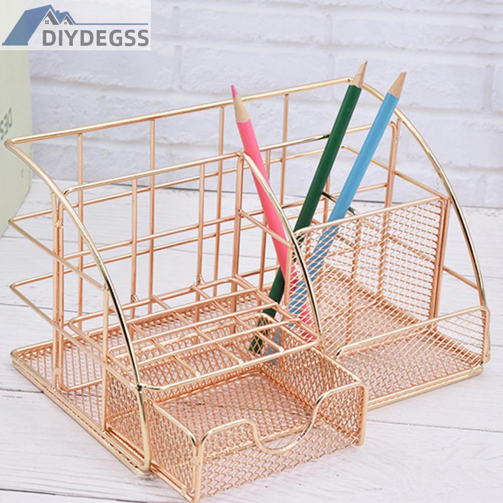 Desk Storage Rack Shelf Student Stationery Office Table File Basket Supply