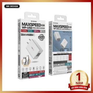 Củ sạc 2 cổng iphone, samsung u56 - củ sạc u56 thiết kế 2 cổng usb cho phép sạc song song