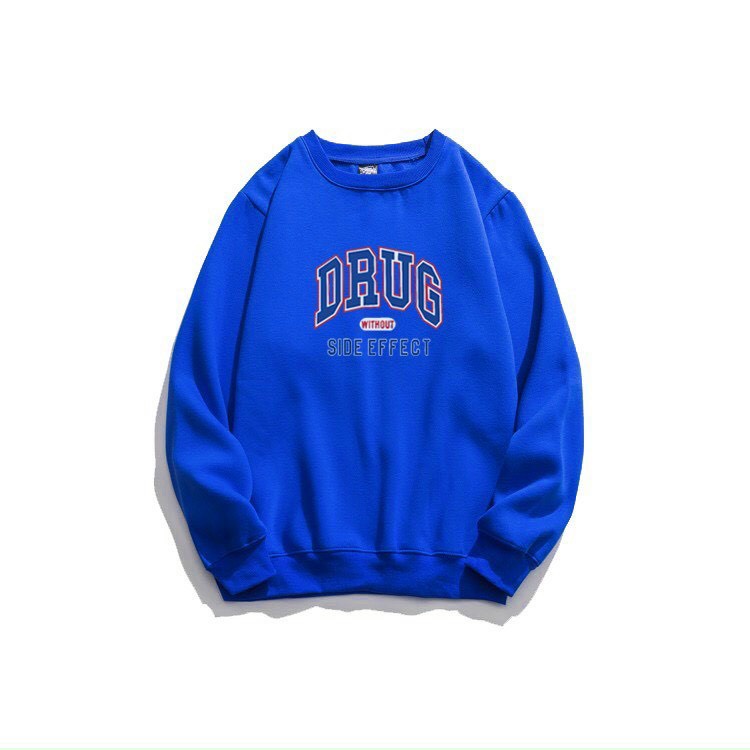 Áo nỉ sweater Hàn Quốc unisex in 5D dài tay nam nữ cao cấp, áo phông nỉ bông hoodie cổ tròn màu đen trắng xanh K134 | BigBuy360 - bigbuy360.vn