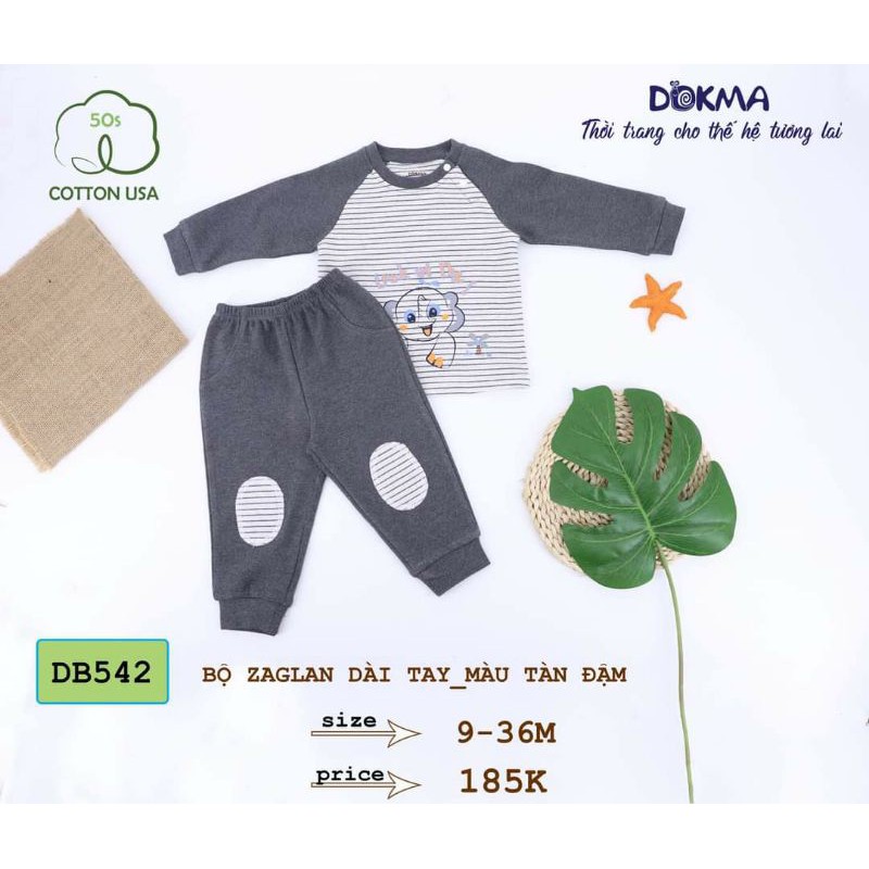 [Dokma] Bộ nỉ zaglan dài tay DB542 mã 2