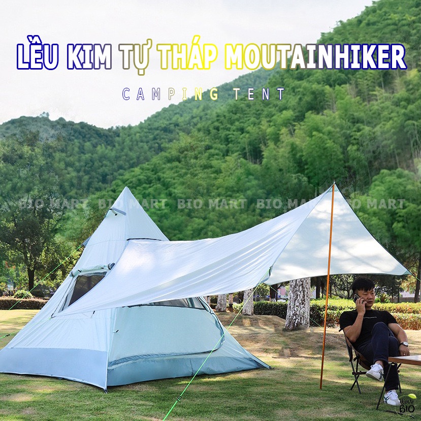 Lều Cắm Trại Lều Dã Ngoại 4-6 Người Thông Thoáng – Lều Mái Che Đi Phượt Cắm Trại Dã Ngoại Du Lịch Chống Thấm - BIO224