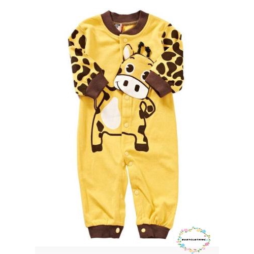 ღWSVღNew Cute Baby Kids Boy Girl Long Sleeve Romper Cotton Cartoon Jumpsuit