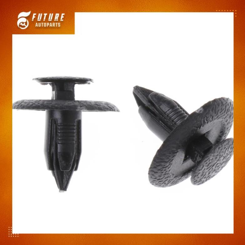 Set 50 bộ chốt nhựa, đinh tán nhựa cỡ 6mm cho xe ô tô Mazda - Future Autoparts