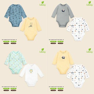 [Xả kho Lullaby] Set 2 body chip dài tay Lullaby họa tiết