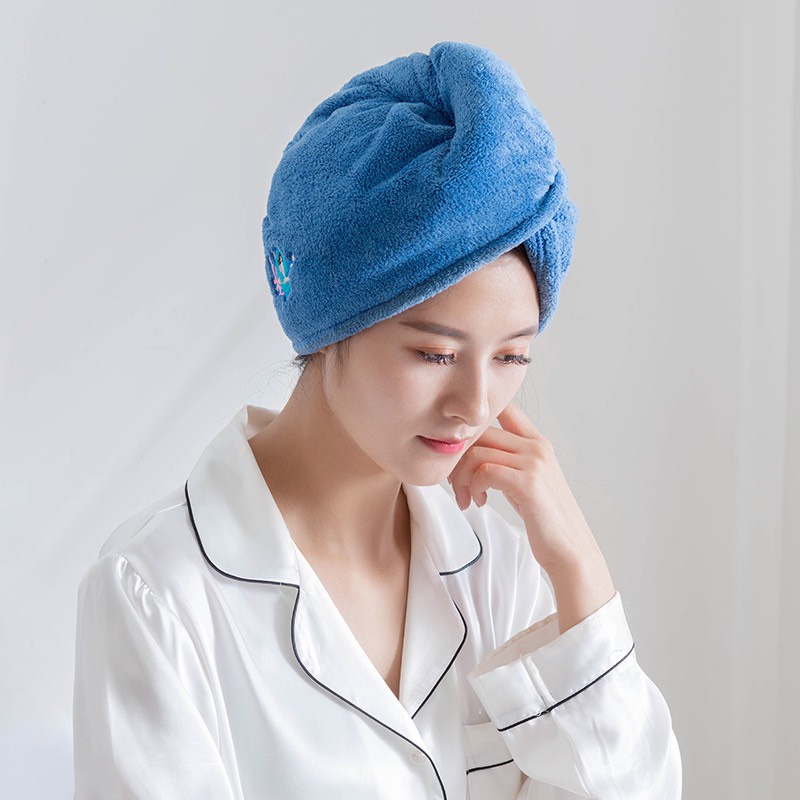 Khăn Quấn Tóc Nhanh Khô Cao Cấp, Khăn Ủ Tóc Siêu Thấm Mềm Mịn