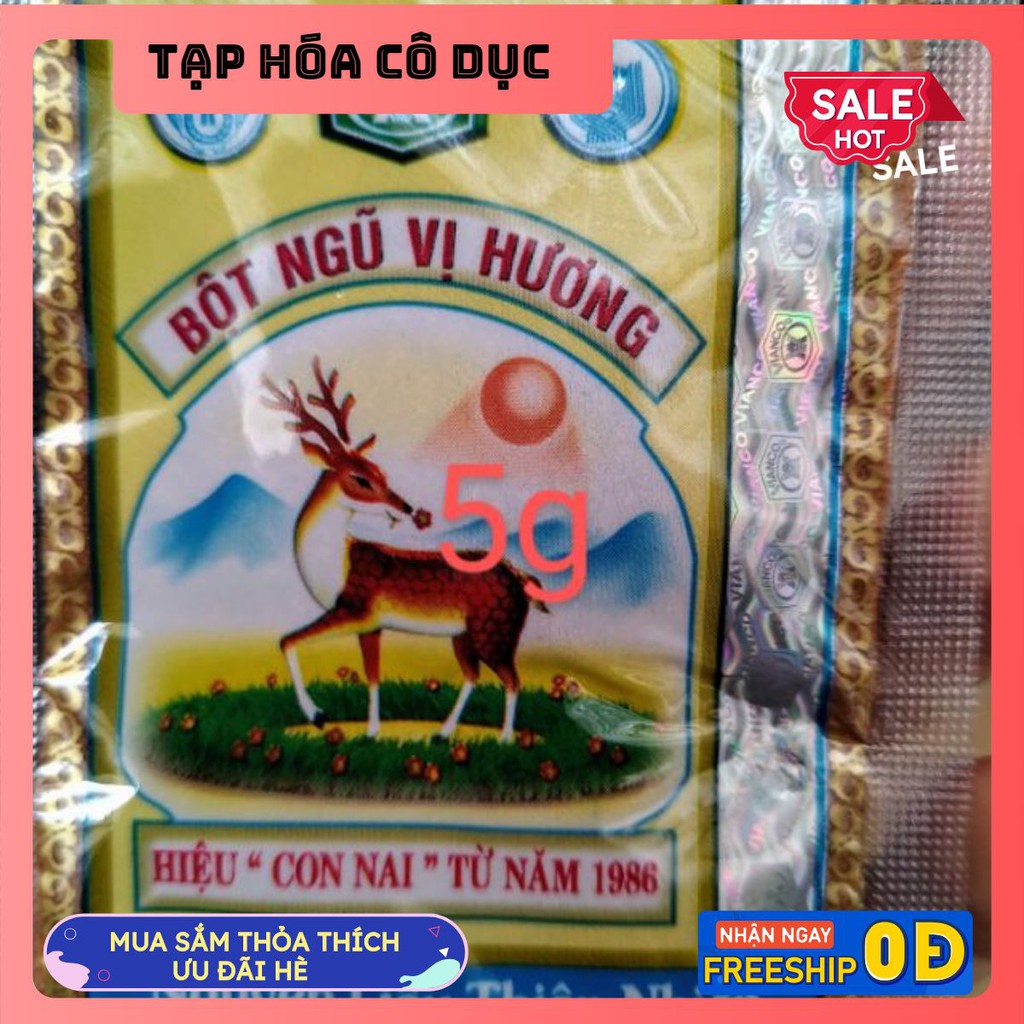 Bột ngũ vị hương hiệu Con Nai của Vianco nhỏ 5g