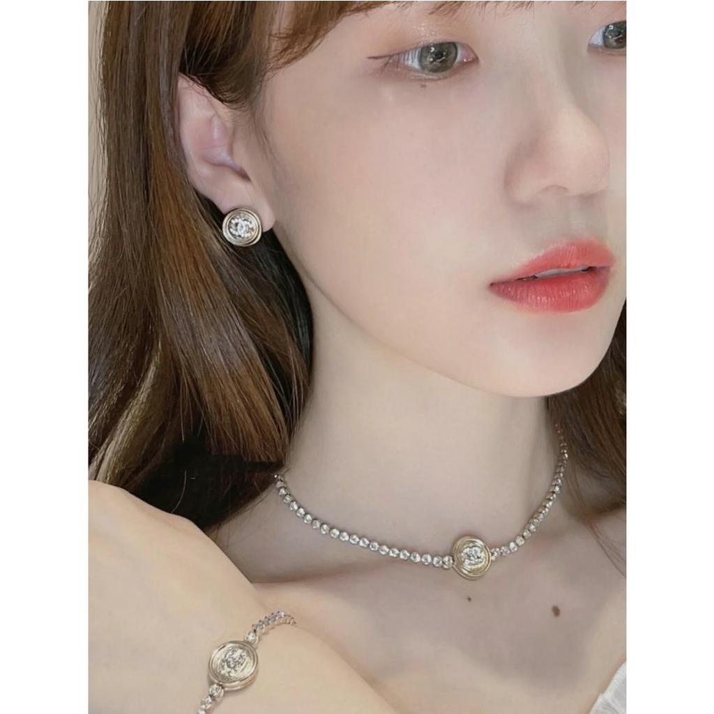 Vòng Cổ / Vòng Đeo Tay Bằng Đồng Thau Mặt Chữ C / C Phong Cách Vintage 2023