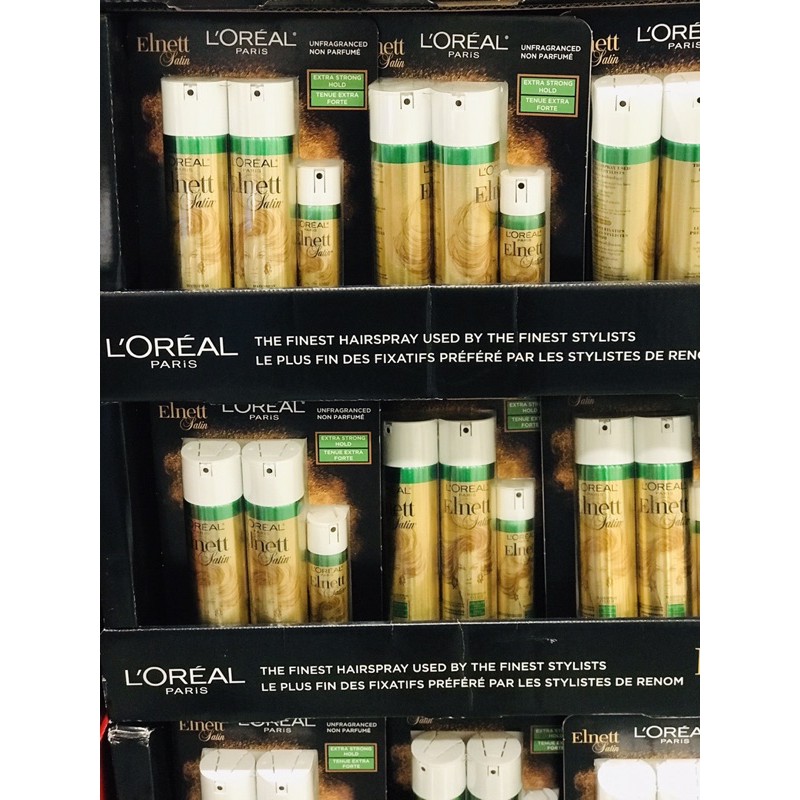 Keo Xịt Tóc Tạo Kiểu L’oreal Elnett Satin Extra Strong Hold Loại Không Mùi