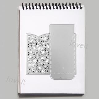 Khuôn cắt giấy kim loại hình phong bì bông hoa xinh xắn