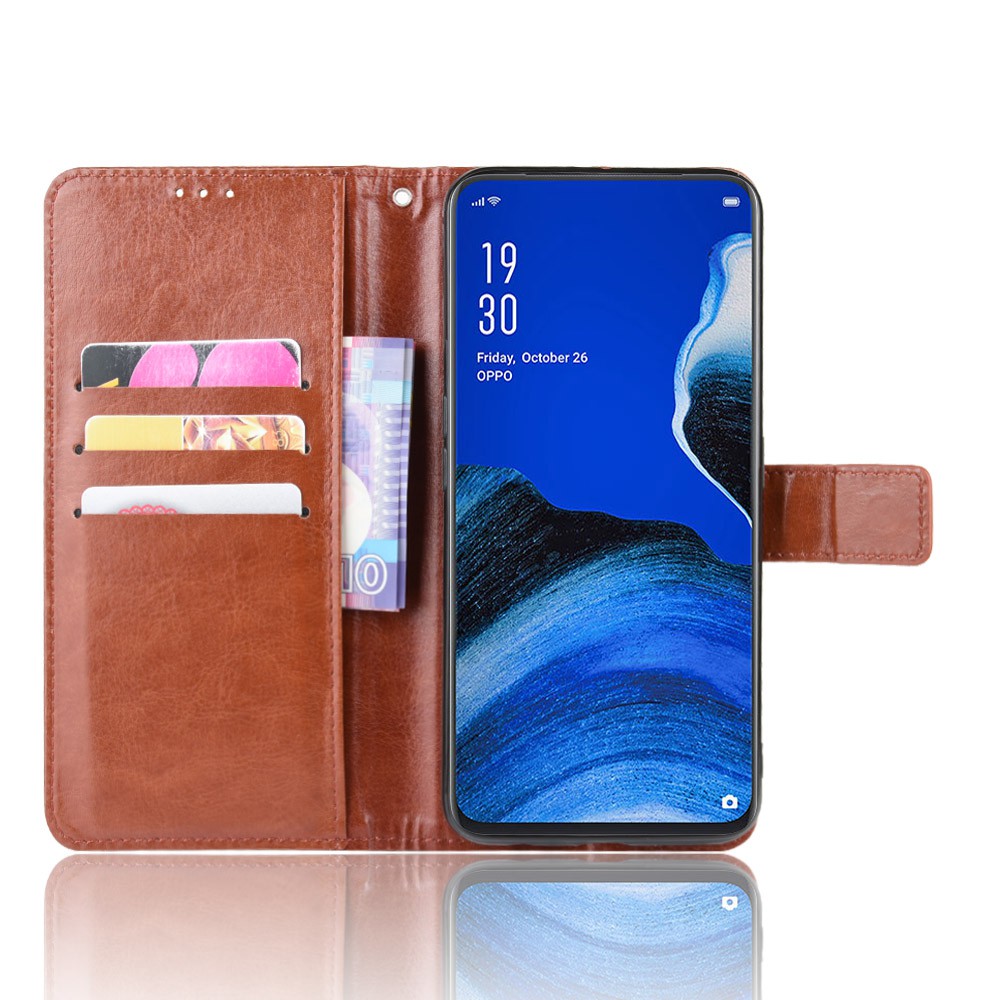 Bao da điện thoại màu trơn thanh lịch cho OPPO Reno2 F Reno 2 2F Reno2F