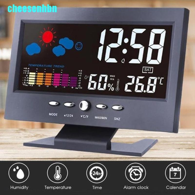 Đồng Hồ Báo Thức Điện Tử Màn Hình Lcd Có Đèn Nền