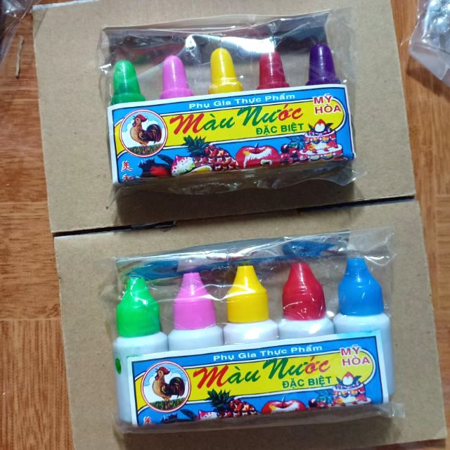5 chai màu nước thực phẩm làm slime