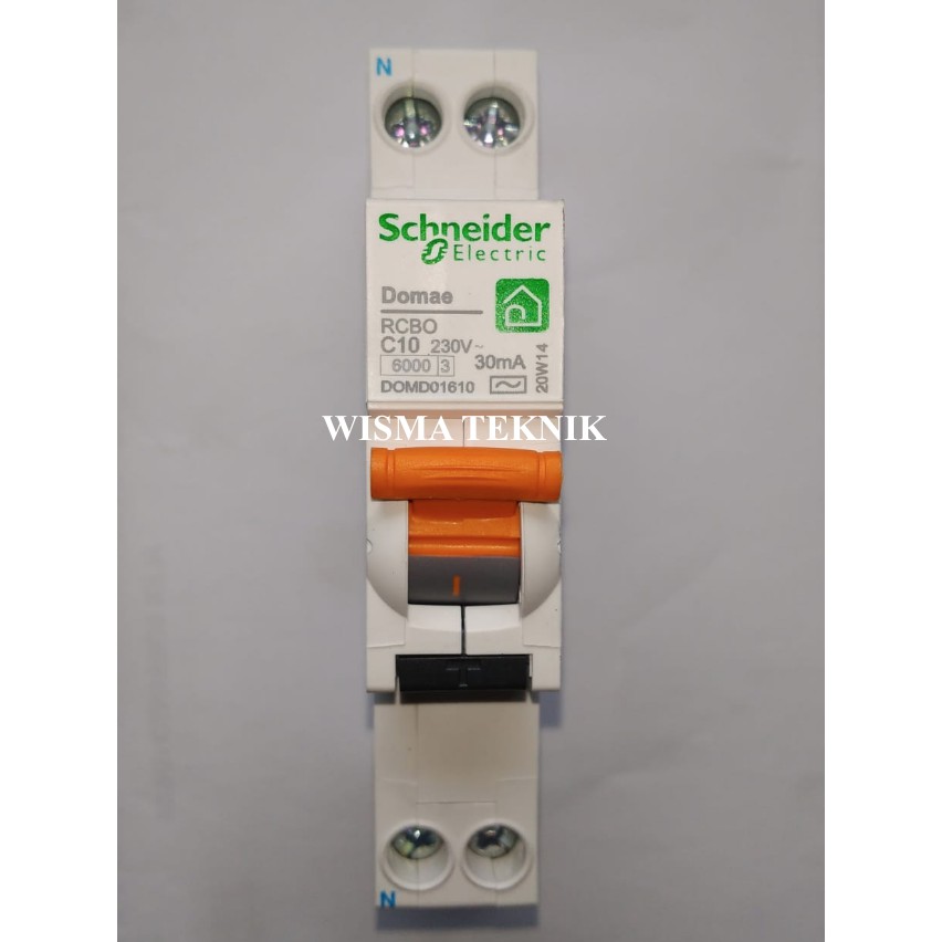 Rcbo Schneider Slim Domae 1p + N (mcb + Elcb) 10a - Dom12521